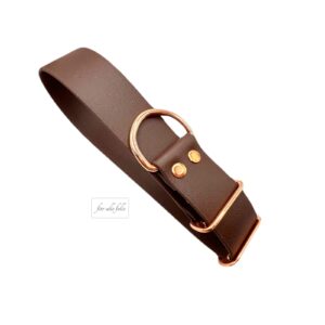 Biothane Halsband in 38mm dunkelbraun mit Zugstop Halsung