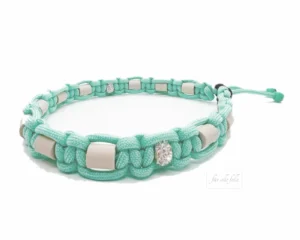 EM Keramik Hundehalsband in Paracord mint